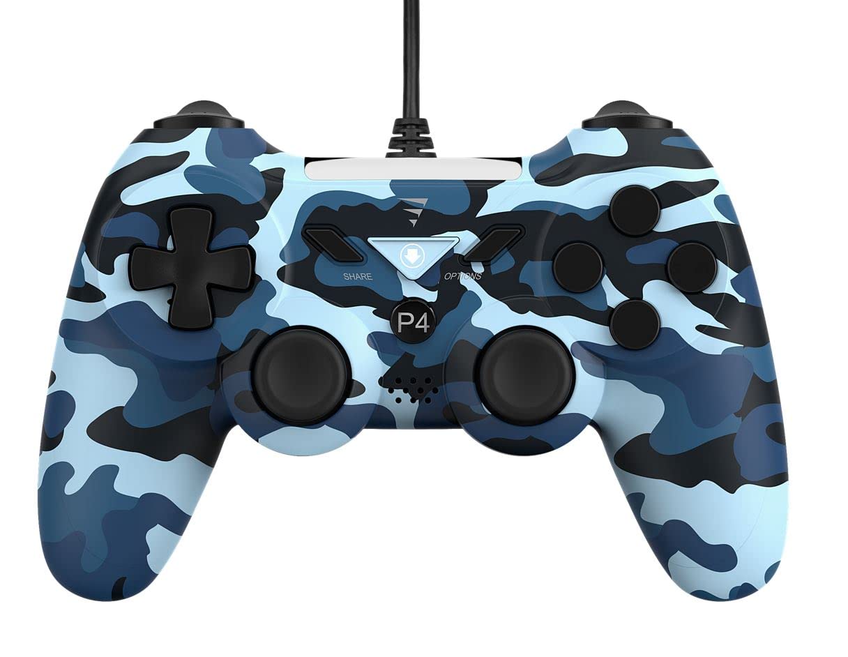 VoltEdge CX40 Control Gamer Camo Blue con Vibración Dual y Diseño Ergonómico | Compatible con PS4, PS3 y PC VoltEdge CX40 Control Gamer Camo Blue con Vibración Dual y Diseño Ergonómico | Compatible con PS4, PS3 y PC